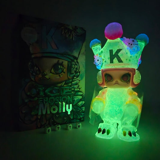 POPMART 9" Ice Erosion Molly Prisma Instinctoy Kennyswork COA# Limited Edition, NEW