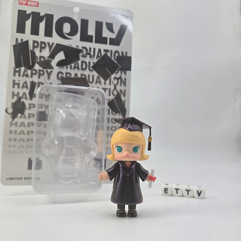 POPMART MOLLY Happy Graduation Figure Blister Pack, NEW