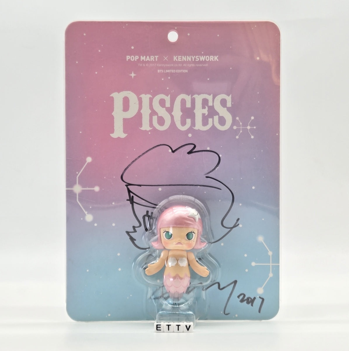POP MART Molly Pisces BTS 2017 Limited Edition Signed + Remarque w/ COA