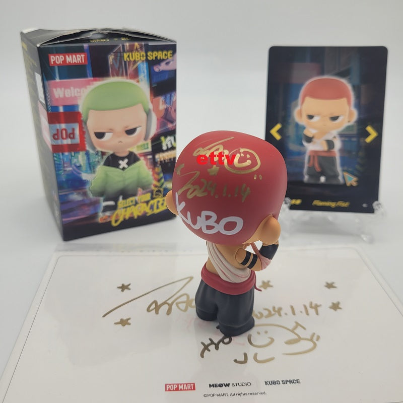 POPMART KUBO Select Your Character (Flaming Fist) COA# Signed & Artist Sketch
