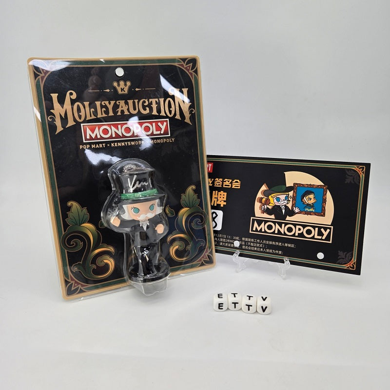 POPMART Molly Auction Monopoly Figure (Blister Pack) – Signed with COA Entry Card