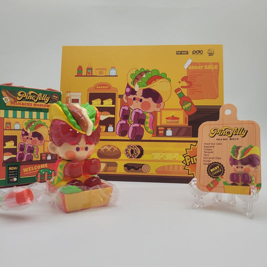 POPMART Pino Jelly Delicacies Worldwide with Promo Display Card (Box Cover Taco Boy) 1pc New