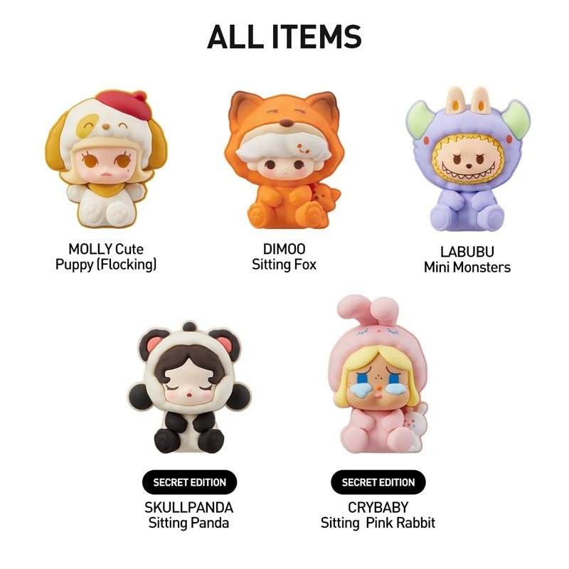 POPMART POPBEAN Pajama Party Set – Molly, Dimoo, Labubu, Skullpanda or Crybaby