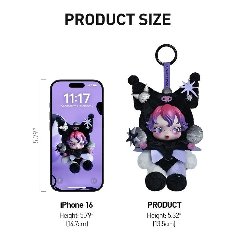 POPMART SKULLPANDA × KUROMI Plush Figure, Sealed NEW