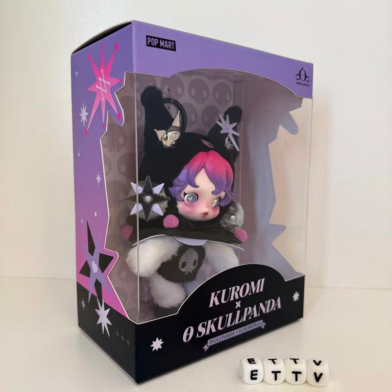 POPMART SKULLPANDA × KUROMI Plush Figure, Sealed NEW