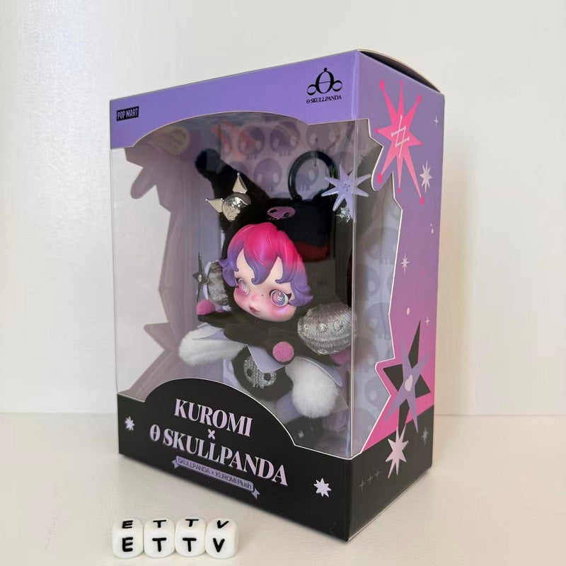 POPMART SKULLPANDA × KUROMI Plush Figure, Sealed NEW
