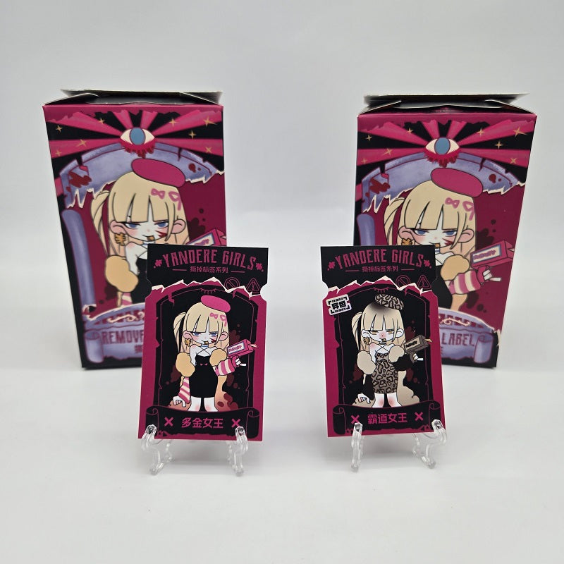 TOPTOY 6" Yandere Girl Remove the Label (Money Queen, Secret Color, 2pc Set) NEW