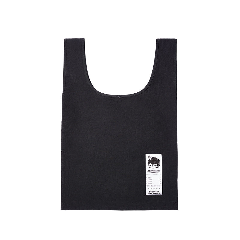 POPMART Hirono Convenience Store Series Shanghai Exclusive Shopping Bag, Black