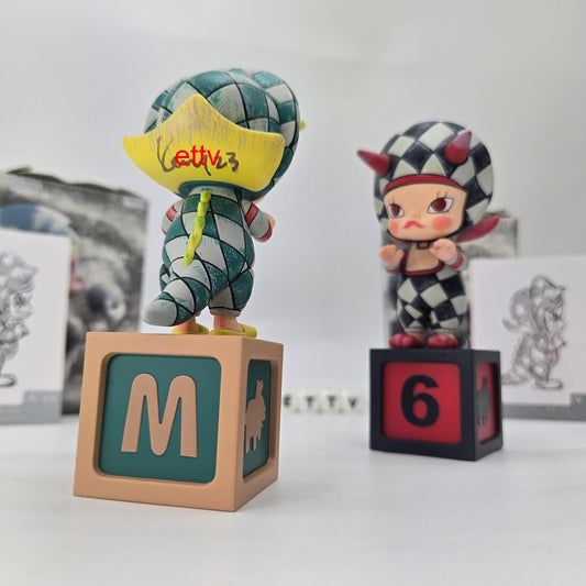 POPMART Molly Anniversary Statues Classical Retro (Dino) 2pc – Artist Signed