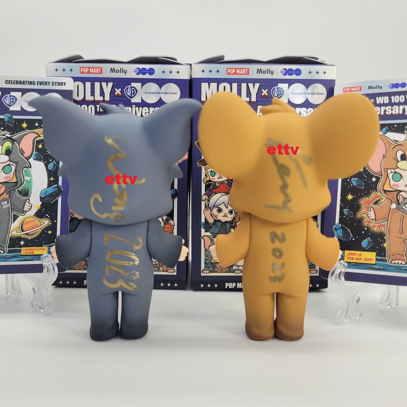 POPMART Molly Warner Bros. 100th (Tom & Jerry)2pc Set, Hand Signed by Artist