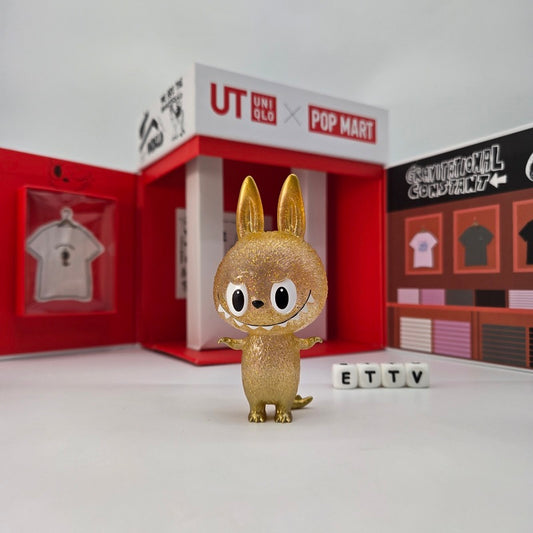 POPMART UNIQLO Labubu Official Prop Set with Zimomo Mini Series 4 Gold