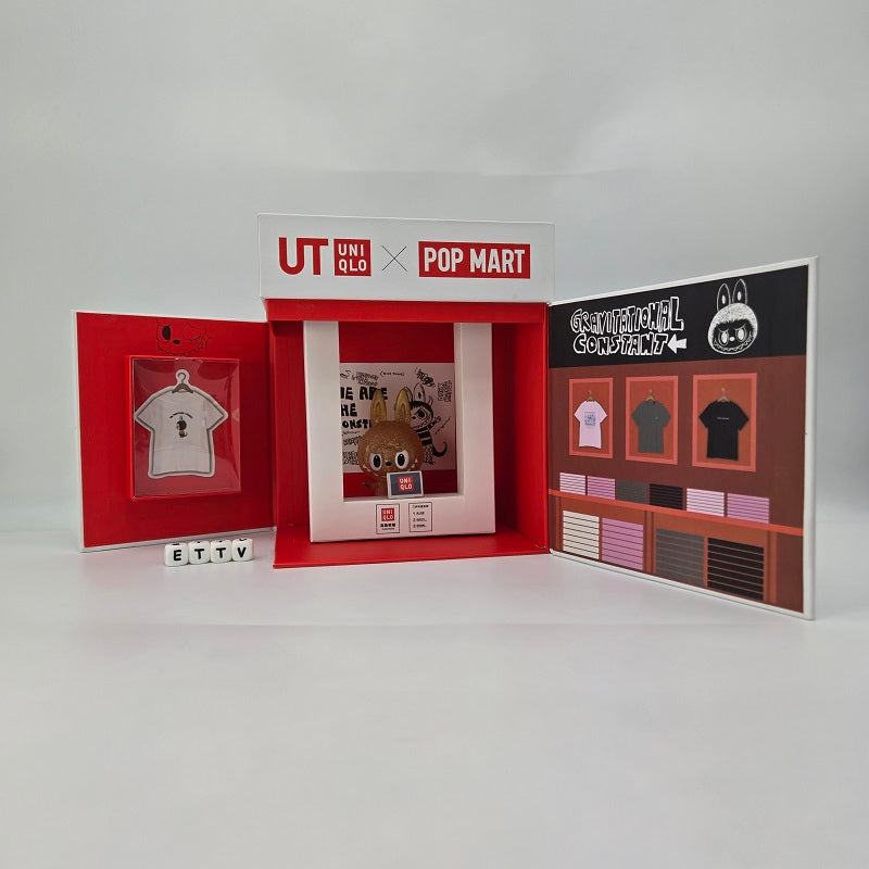 POPMART UNIQLO Labubu Official Prop Set with Mini ZIMOMO Gold