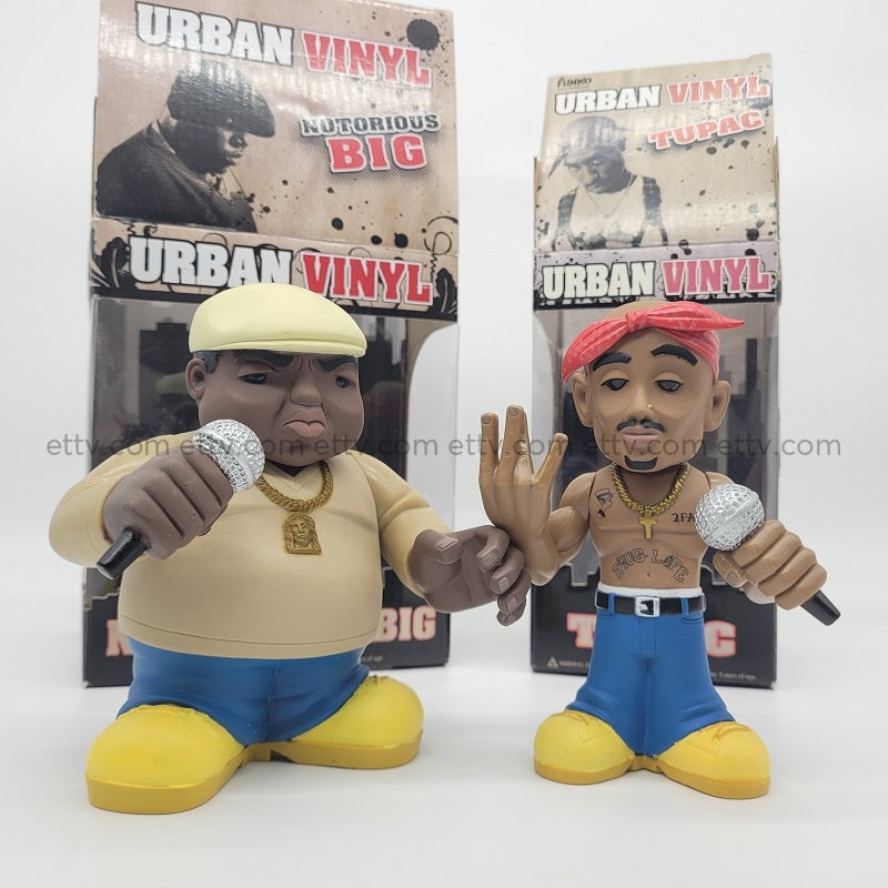 Ettv 2011 Funko Pop Urban Vinyl Notorious Big And Tupac Figures (Set Of 2) Designer Toys