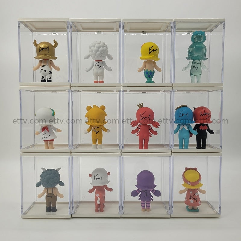 Ettv 2016 Popmart Kennyswork Molly Zodiac Series - Complete Hand-Signed Set With Secret Chase 1St