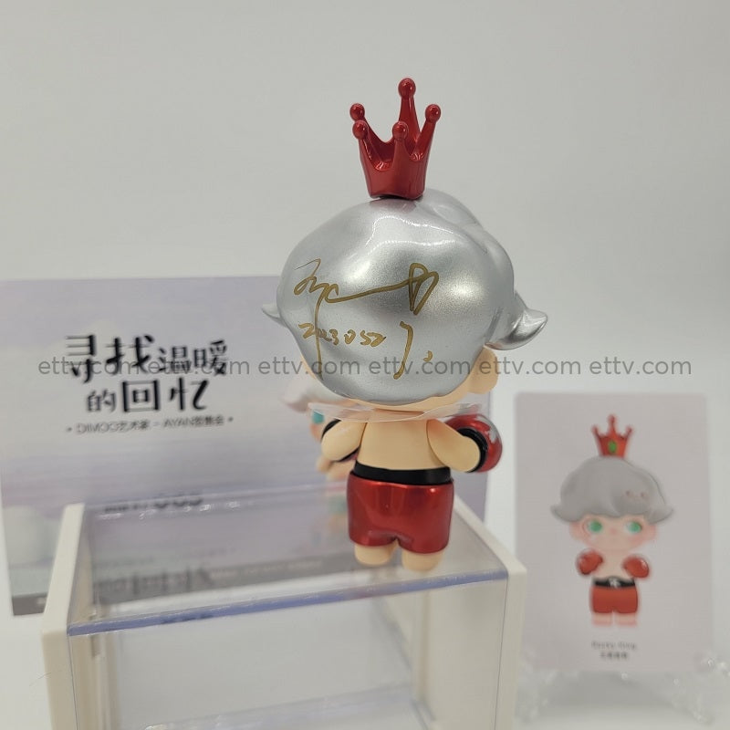 Ettv Popmart Dimoo Retro Series (Rocky King) - Hand Signed By Ayan Deng Designer Toys