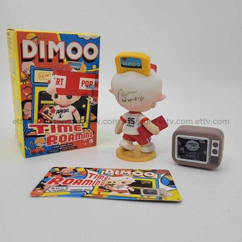 Ettv Popmart Dimoo Time Roaming Series (Video Game Boy) Signed By Ayan Deng Art Toys