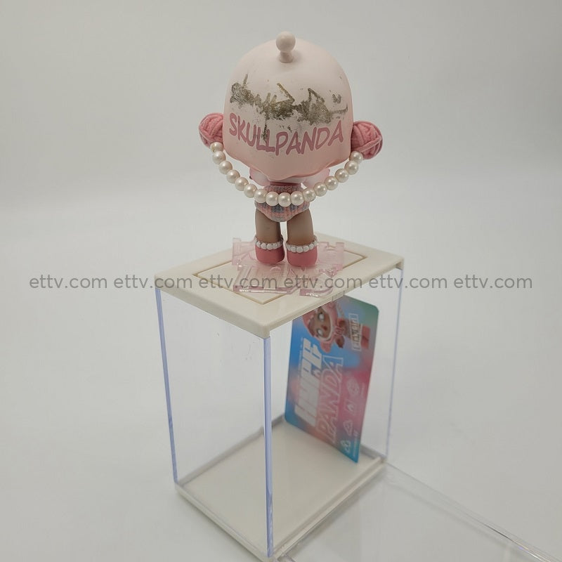 Ettv Popmart Skullpanda Hype Panda Series (Pink Girl) Signed And Marked By Xiongmiao Art Toys