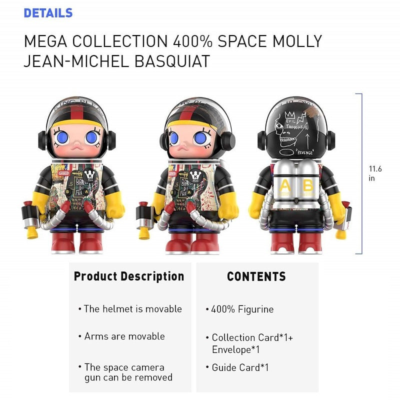 POPMART Mega Space Molly 400% Jean-Michel Basquiat