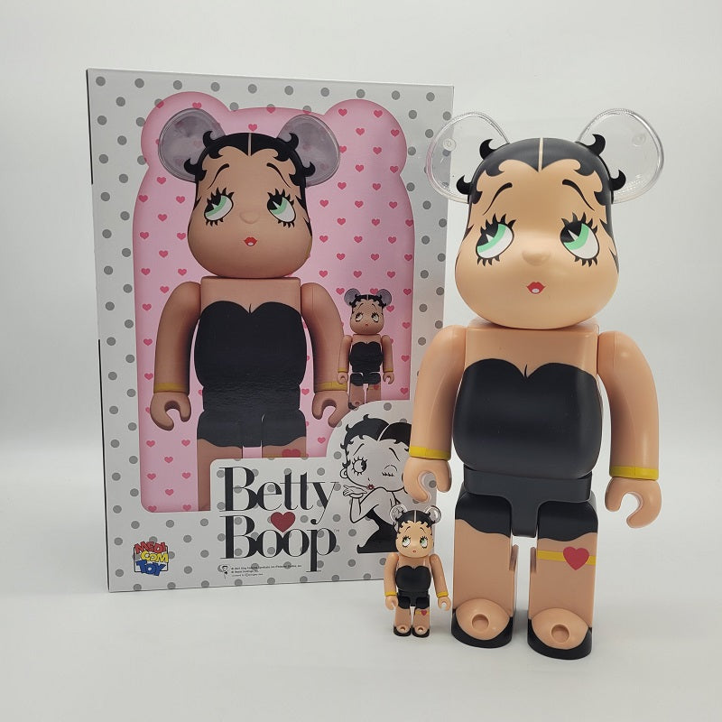 Bearbrick Betty Boop (TM) 400% & 100% Set Black Ver. by Medicom