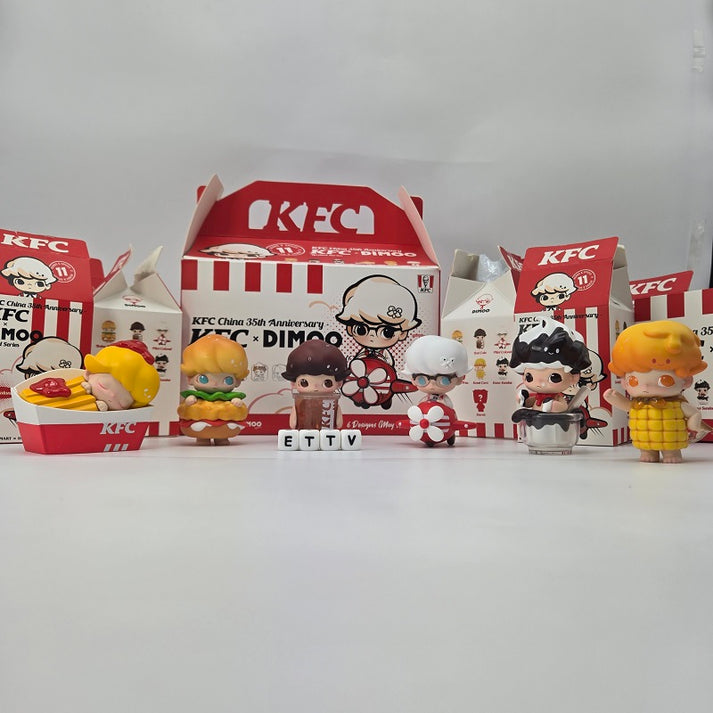 POPMART Dimoo KFC China 35th Anniversary Limited Series (7pc) Complete ...