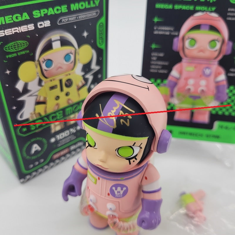ETTV POPMART MEGA Space Molly 100% Series 2 (Patrick Star)-Hand Signed by Artist