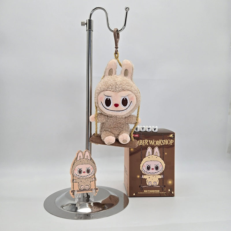 POPMART POPLAND Labubu Timber Workshop Playing Swing Plush Pendant Blind Box