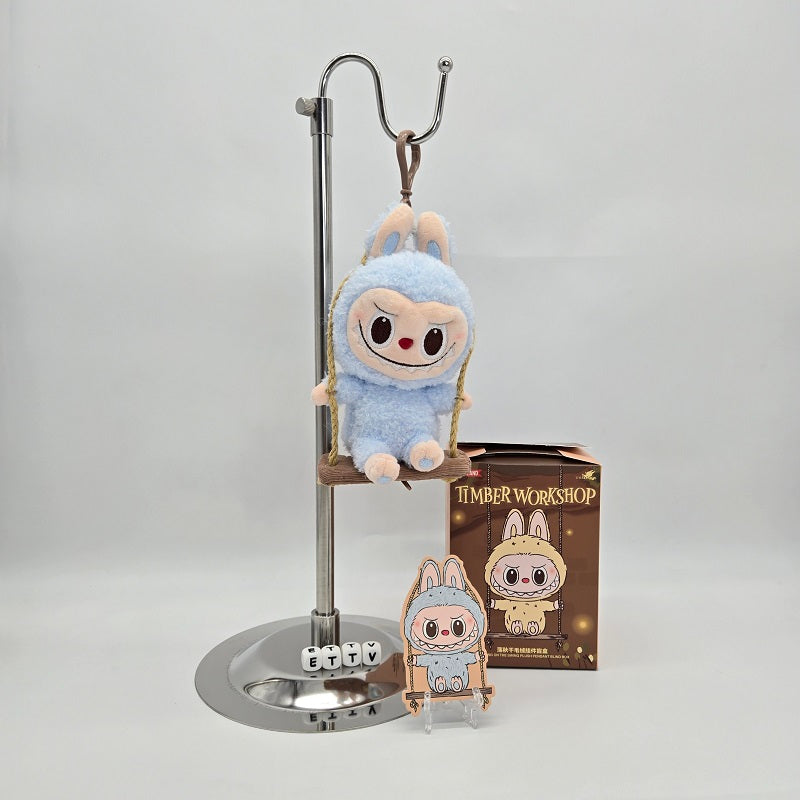 POPMART POPLAND Labubu Timber Workshop Playing Swing Plush Pendant Blind Box