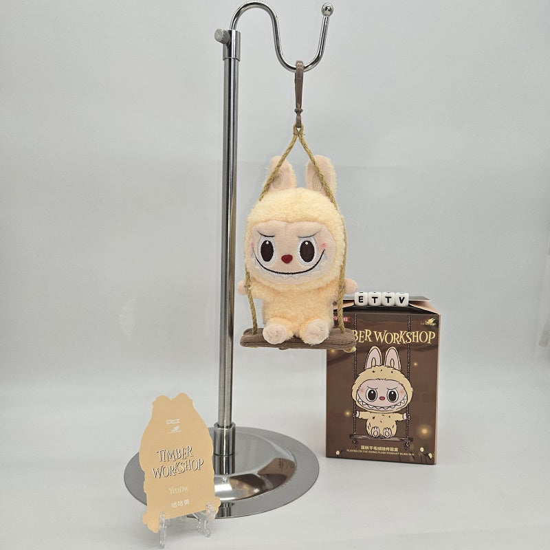 POPMART POPLAND Labubu Timber Workshop Playing Swing Plush Pendant Blind Box