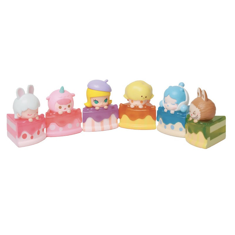 POPMART Mini Berry Cake Slice Series 2 (Skullpanda, Dimoo, Molly, Zimomo, Pucky, Bunny) 6pc, Set