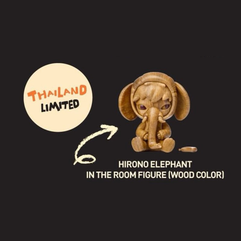 POPMART Hirono Elephant in the Room Figure (Wood Color) Thailand Limited Edition