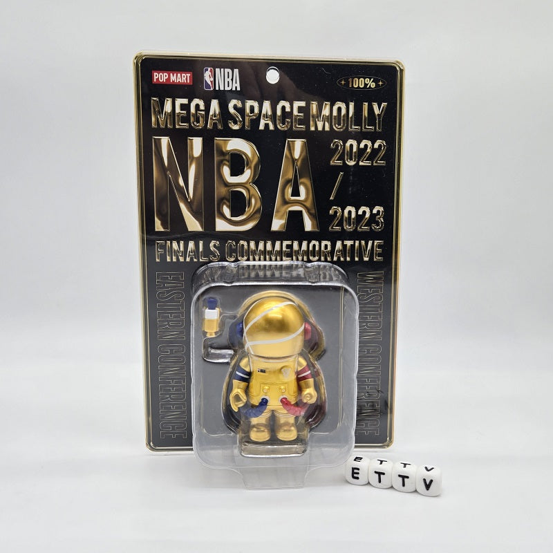 POPMART NBA Mega Space Molly 100% Figures with Commemorative Card (Complete 5pc Set), NEW