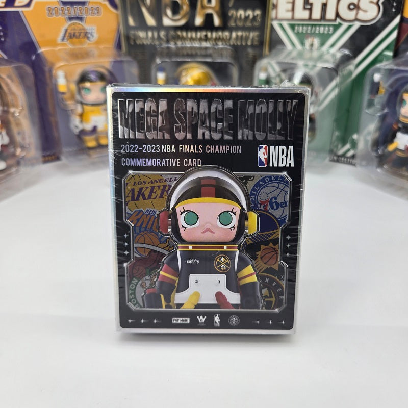 POPMART NBA Mega Space Molly 100% Figures with Commemorative Card (Complete 5pc Set), NEW