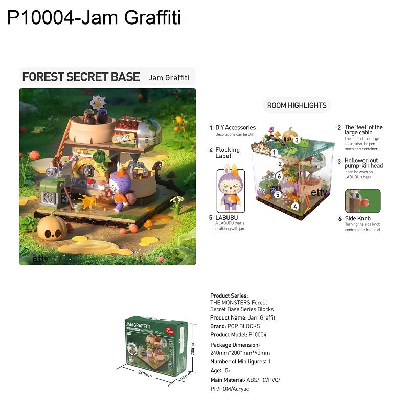 POPMART Labubu The Monsters Forest Secret Base Lego Style POP Blocks (5pc Set) NEW