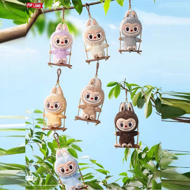 POPMART POPLAND Labubu Timber Workshop Playing Swing Plush Pendant Blind Box