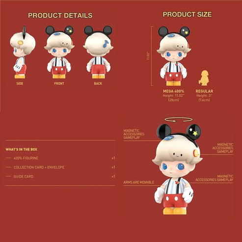 POPMART MEGA Just Dimoo 400% Mickey Mouse, NEW – ETTV
