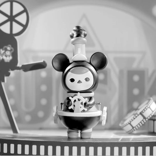 POPMART Pucky Disney Mickey Family Series Blind Box (#5c Secret Chase Steamboat Willie) 1pc
