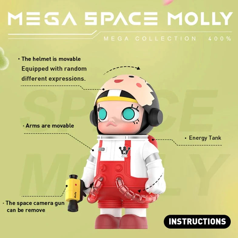 POPMART MEGA COLLECTION 400% Space Molly X Chibi Maruko Chan (HAPPINESS)
