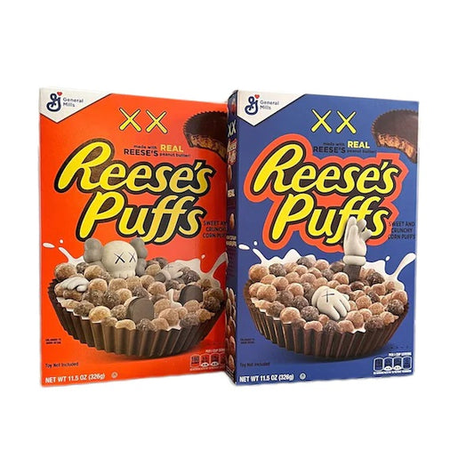 ETTV KAWS x Reese's Puffs Cereal Orange & Blue Box Set (Not Fit For Human Consumption) Blue & Orange
