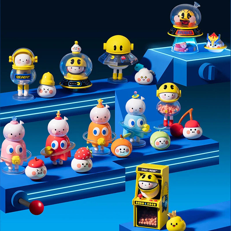 ETTV POPMART Bobo & Coco Pac-Man Collaboration Series (Inky, Pinky, Clyde, Blinky) 4pc