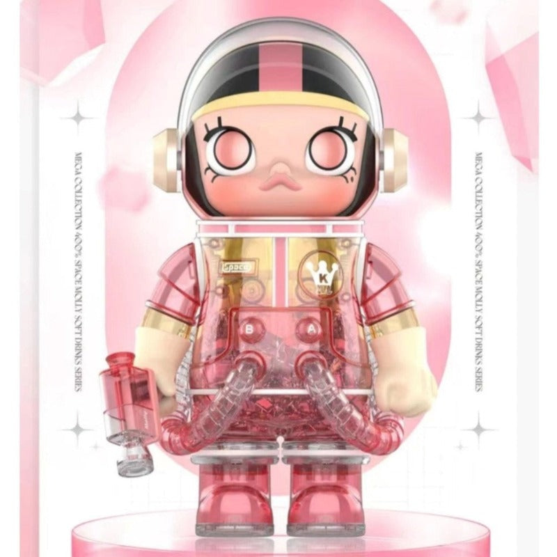 POPMART MEGA COLLECTION 400% SPACE MOLLY Soft Drink Series (Pink Lady)