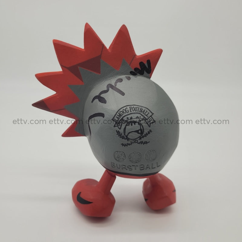 Ettv Michael Lau Crazysmiles 2005 Lamdog Football 09 Lamball Signed (Red) Art Toys