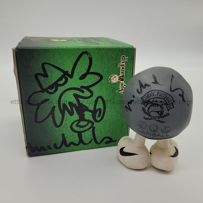 Ettv Michael Lau Crazysmiles 2005 Lamdog Football 09 Lamball Signed+Remarque Sketch By Art Toys