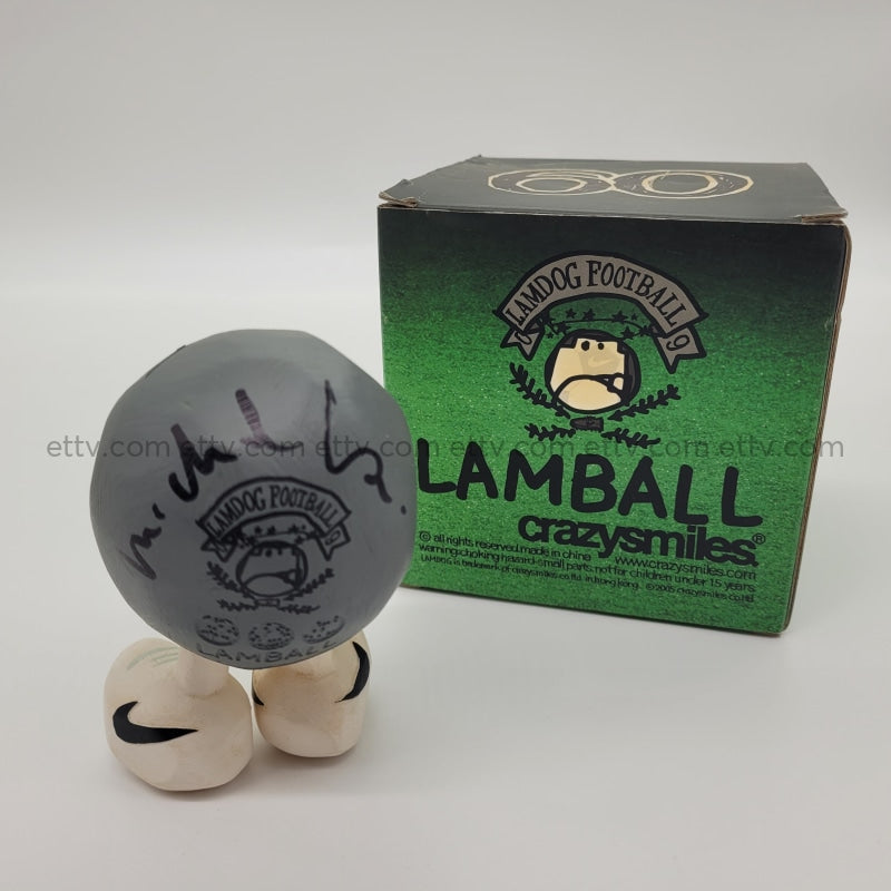 Ettv Michael Lau Crazysmiles 2005 Lamdog Football 09 Lamball Signed+Remarque Sketch By Art Toys