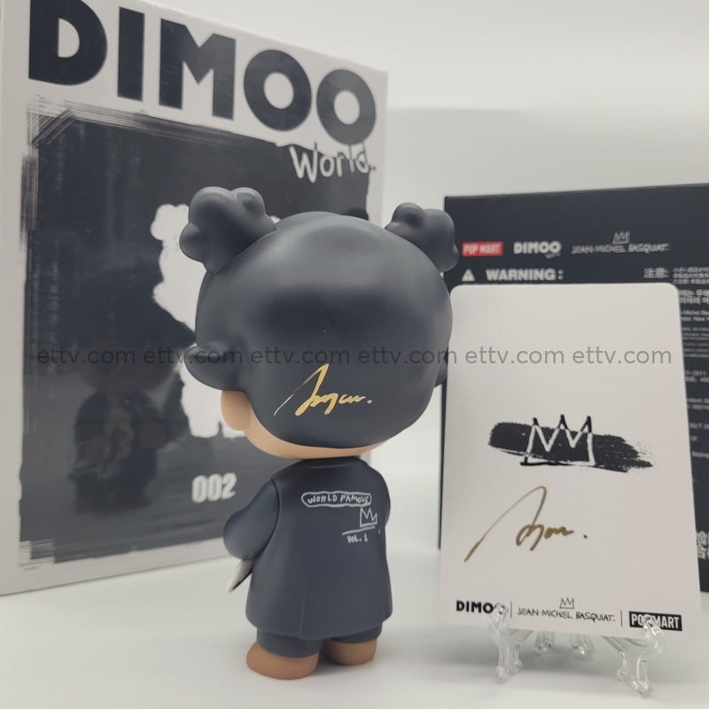 Ettv Popmart Dimoo X Jean Michel Basquiat Rare Signed Two Signatures By Ayan Deng (002)#B Art Toys