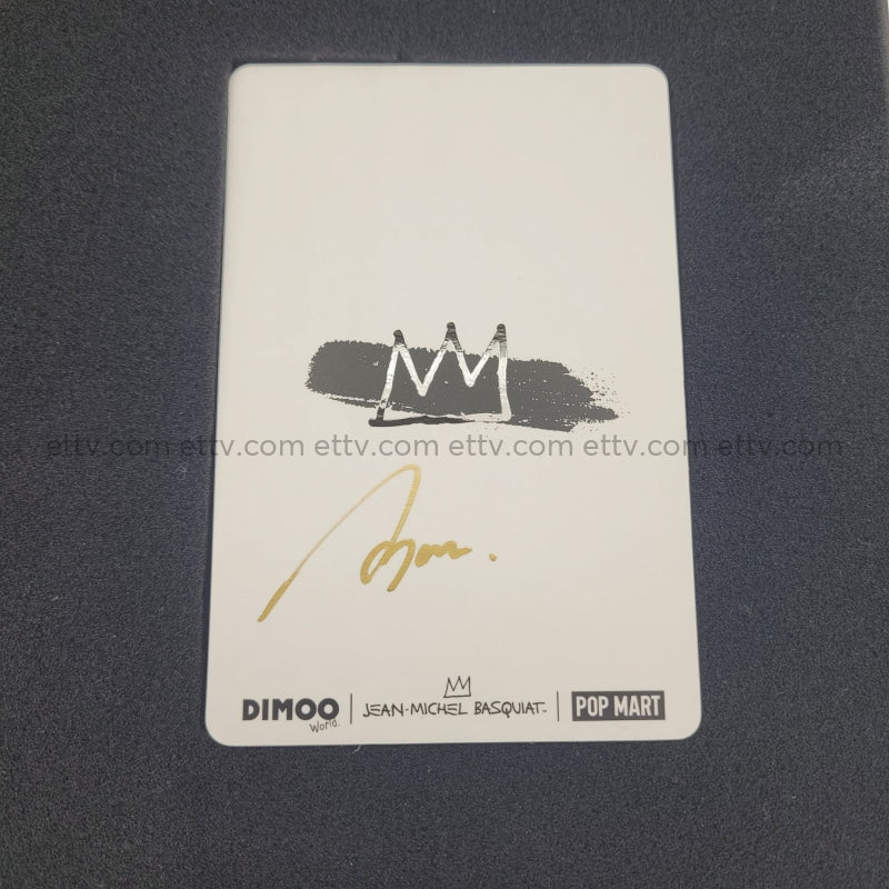 ETTV POPMART Dimoo X Jean Michel Basquiat rare SIGNED two signatures b