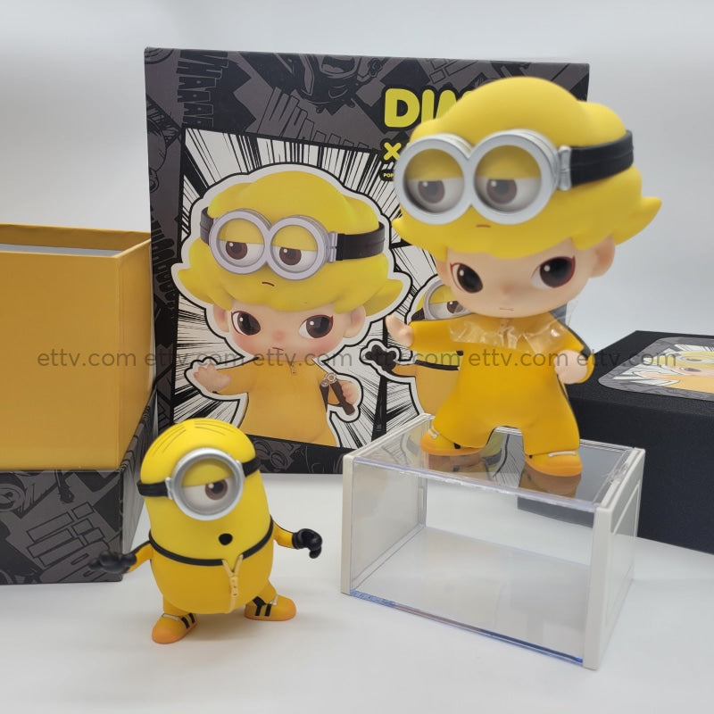 ETTV POPMART Dimoo X Minions Bruce Lee SIGNED by Artist Ayan Deng