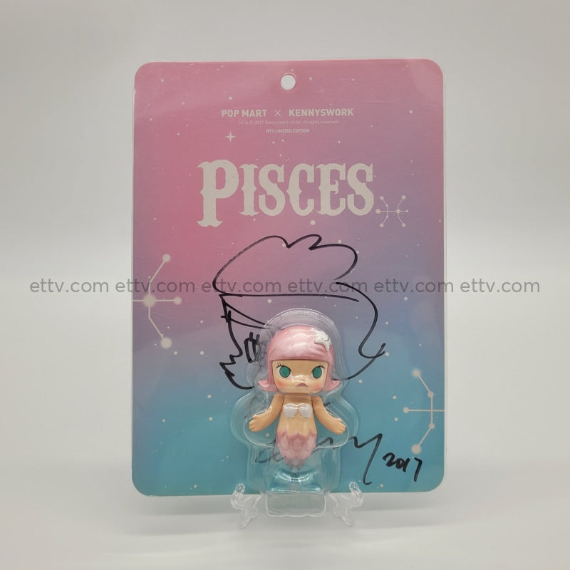 Ettv Popmart Kennyswork Molly Pisces Signed+Remarque By Kenny Wong (2 Signatures) Art Toys