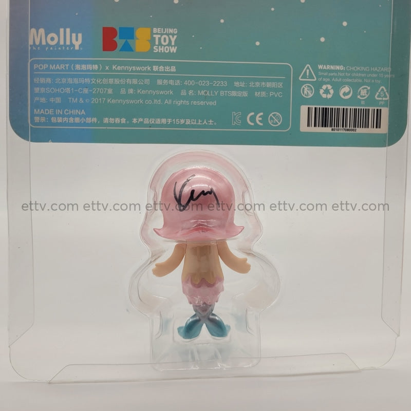 Ettv Popmart Kennyswork Molly Pisces Signed+Remarque By Kenny Wong (2 Signatures) Art Toys
