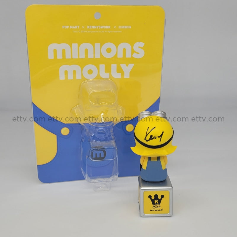 Ettv Popmart Minions Molly Mini Figure Signed By Kenny Wong Art Toys