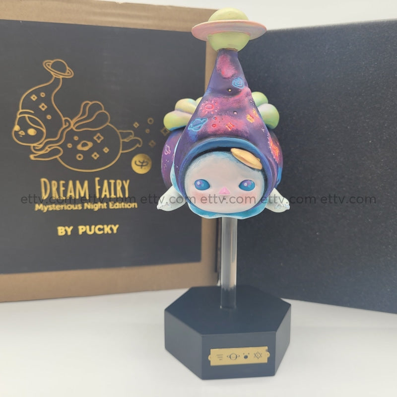 Ettv Popmart Pucky Dream Fairy Mysterious Night Edition Signed Coa+Remarque Hand Drawn Sketch By